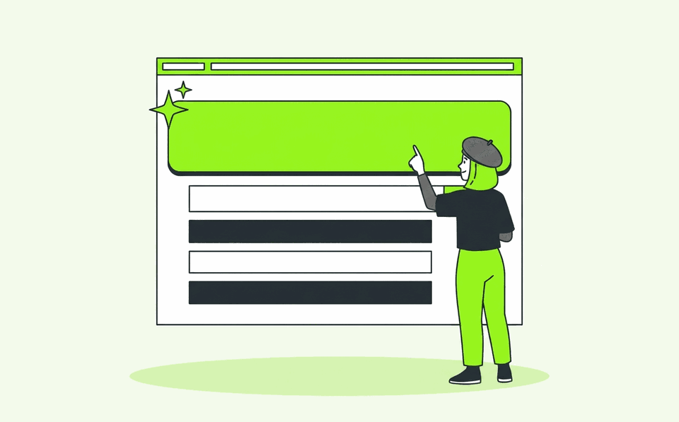 Illustration of a featured answer at the top of search results