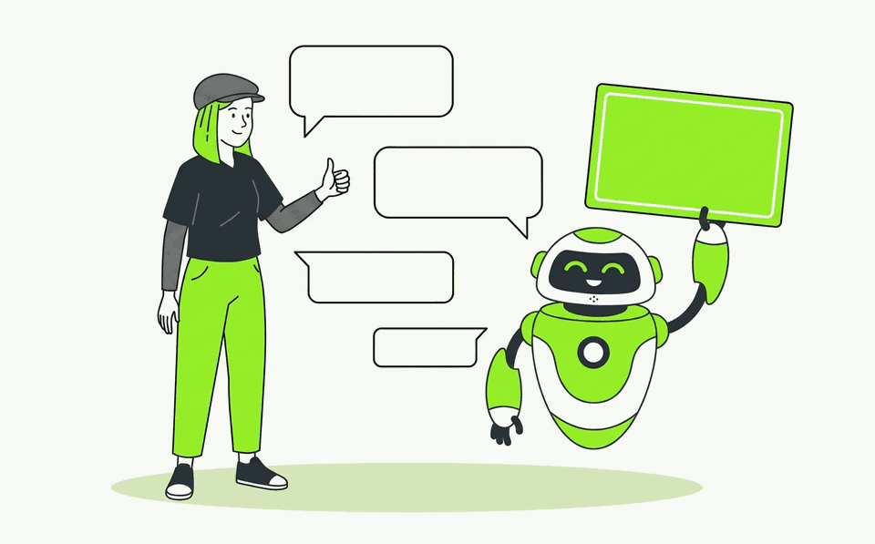 Illustration of an AI assistant citing an answer