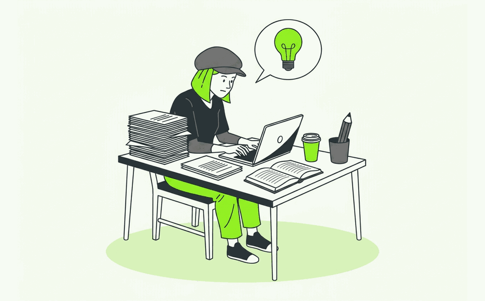 Illustration of writing a researched article
